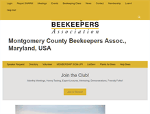 Tablet Screenshot of montgomerycountybeekeepers.com
